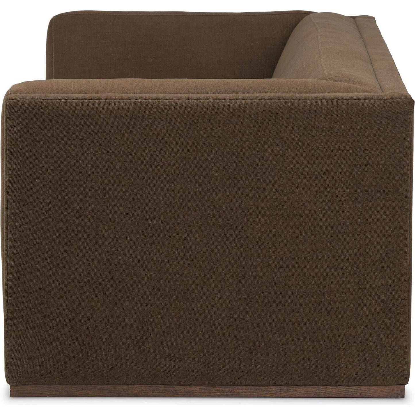 001 SI-2628485 | Additional Silo | Vince Sofa-94" by Four Hands in crypton nomad mushroom, dark brown. Made from 92% polyester, 8% flax, linen, solid poplar in a unique style.