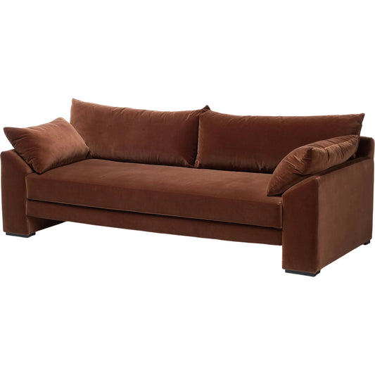 Mirella Sofa- 86" by Four Hands in surrey auburn. Made from 76.8% cotton, 23.2% polyester in a unique style.