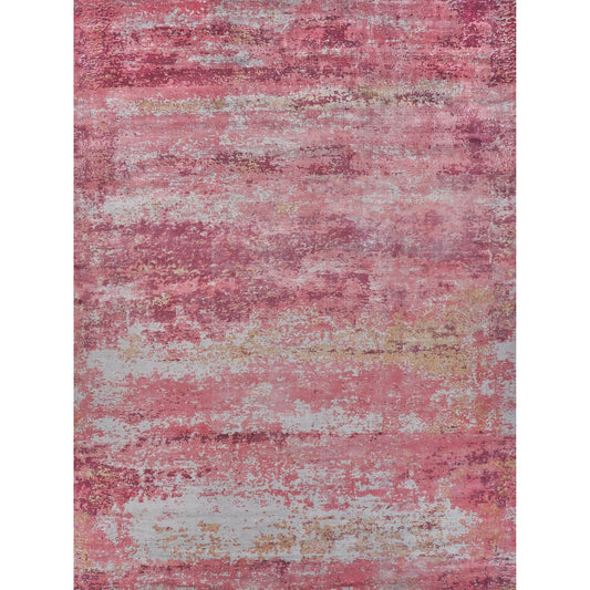 Antolini 2535 Rug by Exquisite Rugs in red, gray. Made from bamboo silk in a unique style.
