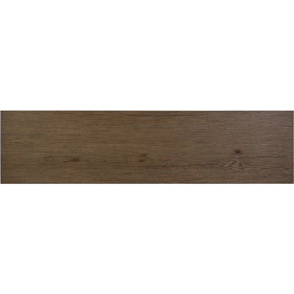 Bevie Console Table by Four Hands in brown oak, brown oak veneer. Made from solid oak, thick oak veneer in a modern style.