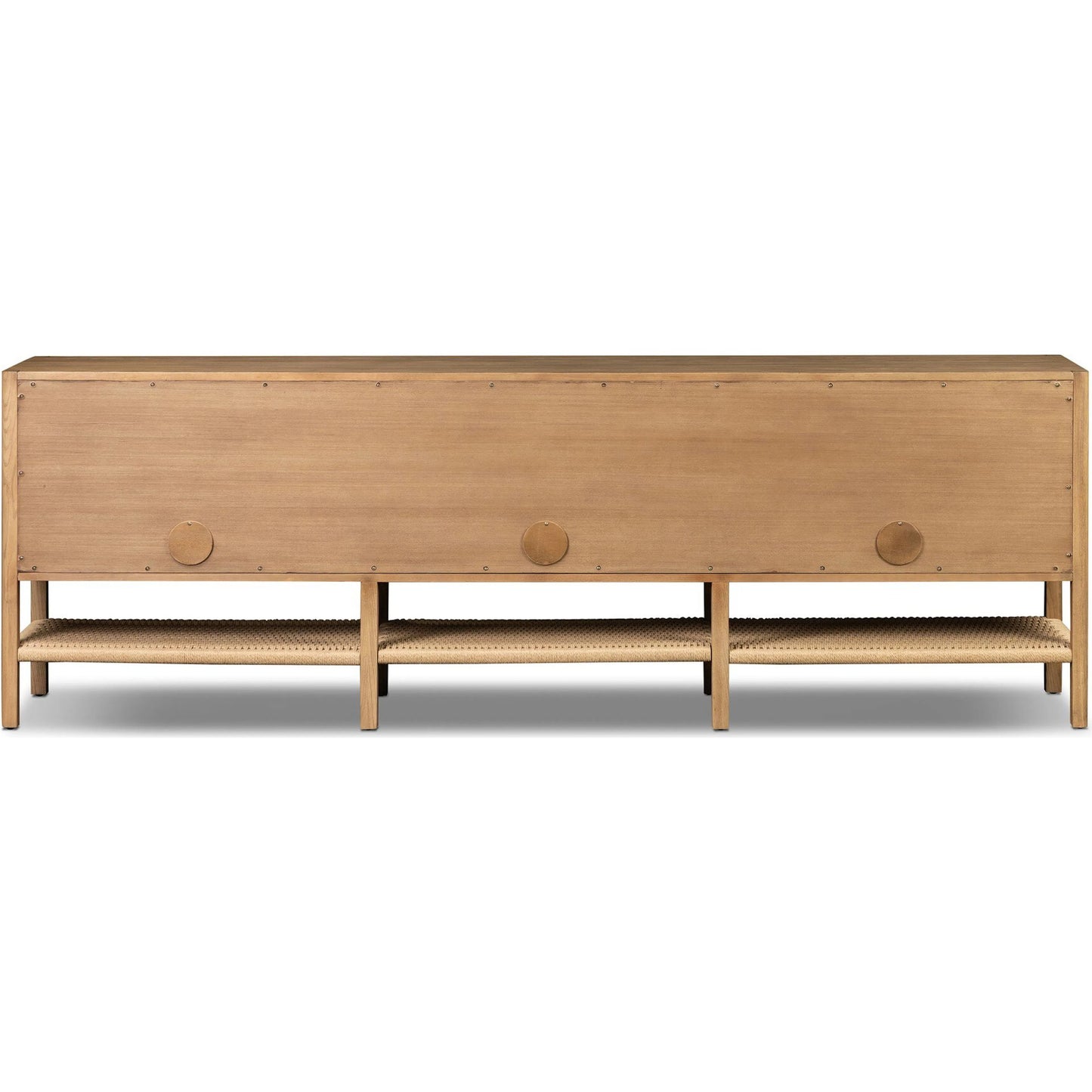 002 SI-2628500 | Additional Silo | Zuma 6 Door Sideboard by Four Hands in dune ash veneer, natural paper cord. Made from ash veneer, rush, solid ash in a unique style.
