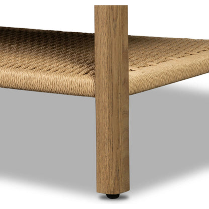 Zuma 6 Door Sideboard by Four Hands in dune ash veneer, natural paper cord. Made from ash veneer, rush, solid ash in a unique style.