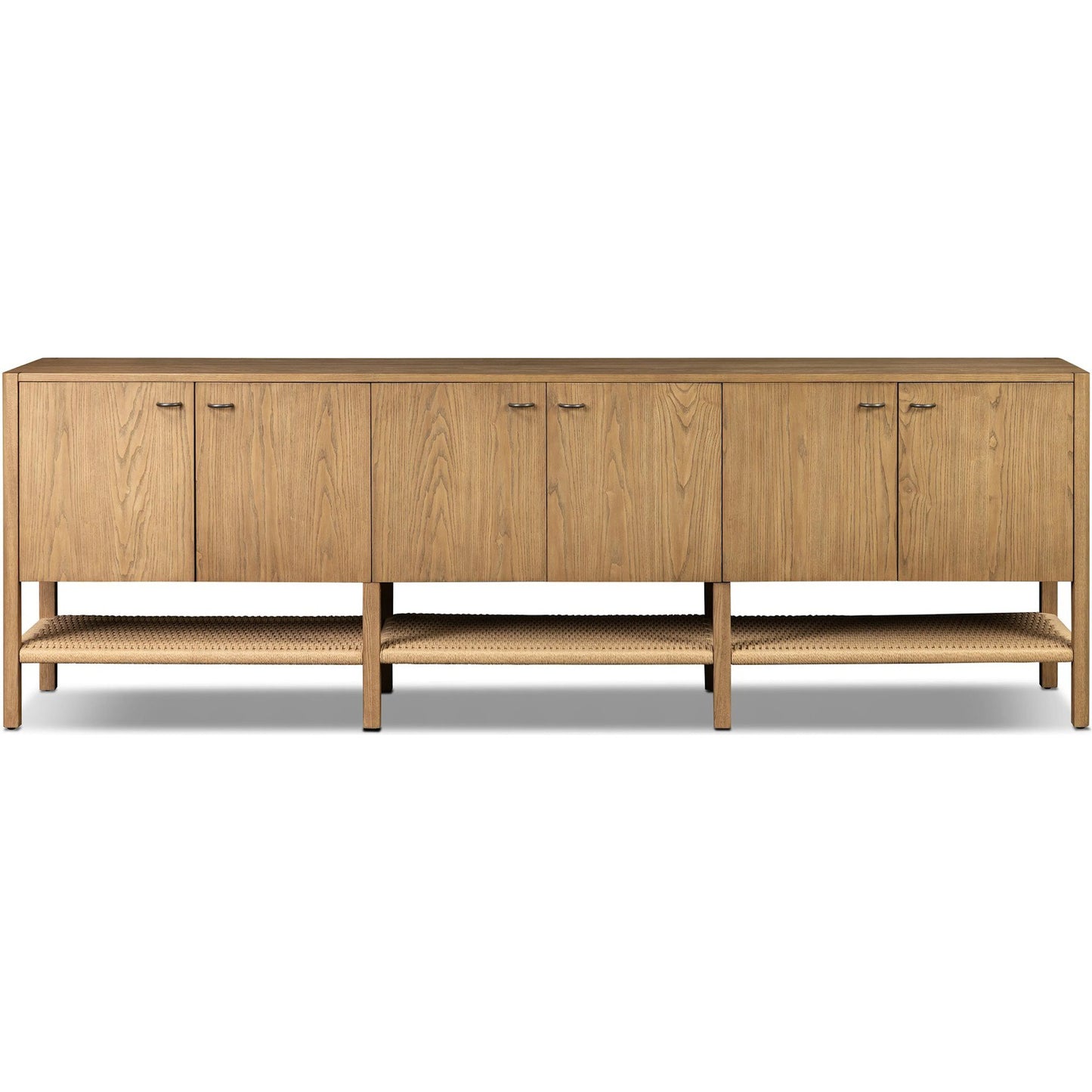000 SI-2628500 | Additional Silo | Zuma 6 Door Sideboard by Four Hands in dune ash veneer, natural paper cord. Made from ash veneer, rush, solid ash in a unique style.
