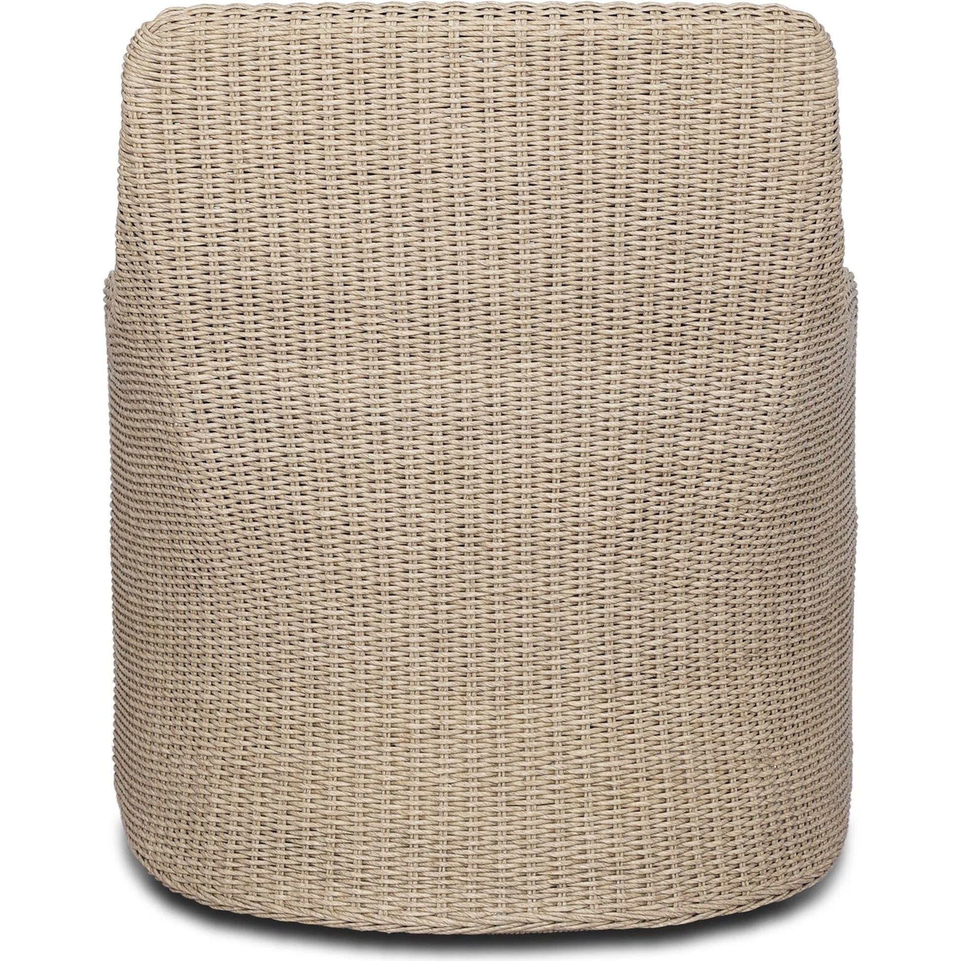 Blaire Outdoor Swivel Chair by Four Hands in vintage white, arashi salt. Made from 100% polyethylene, 100% acrylic in a unique style.