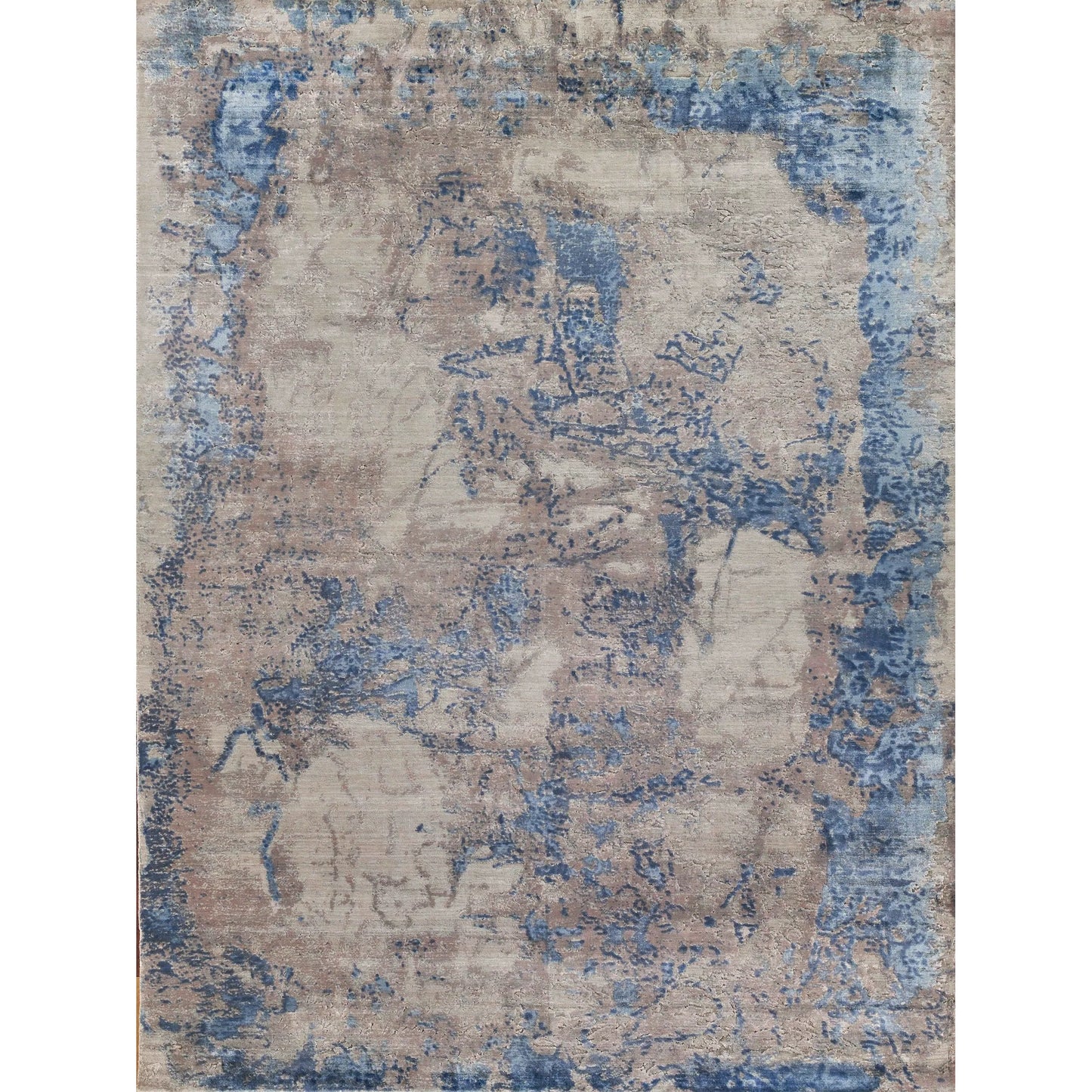 000 SI-2383771 | Primary Silo | Roset Rug by Exquisite Rugs in silver, blue. Made from bamboo silk in a unique style.
