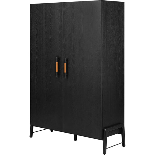 Rosedale Cabinet by Four Hands. Made from oak veneer, top grain leather in a unique style.