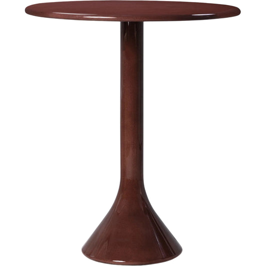 Vernon Bar Table by Four Hands in smooth red concrete. Made from solid concrete in a unique style.