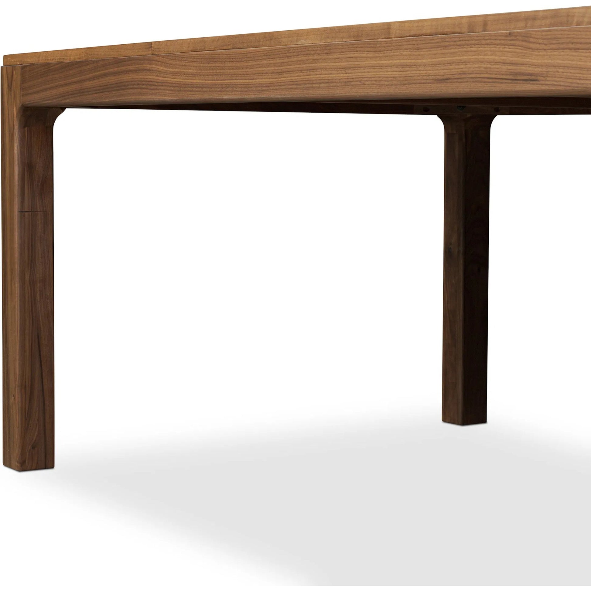 Arturo Dining Table by Four Hands in natural walnut. Made from walnut veneer, solid walnut in a modern style.