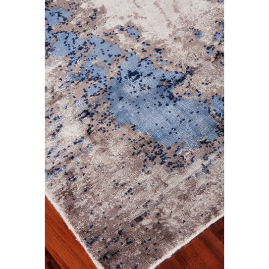 Roset Rug - Silver, Blue by Exquisite Rugs in silver/blue. Made from unique in a unique style.