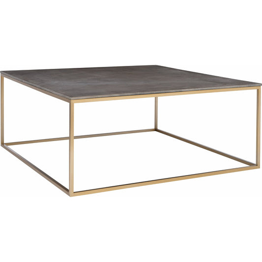 Trebon Modern Coffee Table by Uttermost. Made from stainless steel, faux shargreen with wrapped mdf in a modern style.