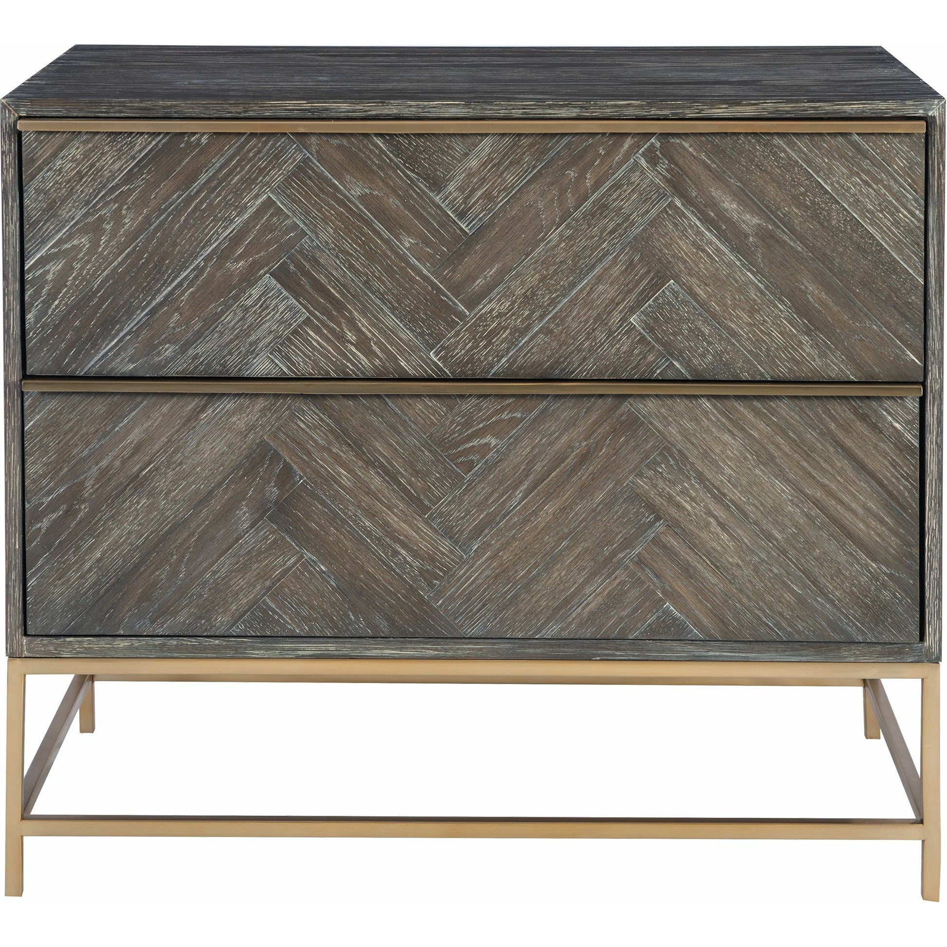 Armistead Drawer Chest by Uttermost in walnut. Made from oak veneer, steel, mdf in a modern style.