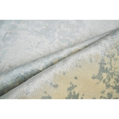 Cassina 2538 Rug by Exquisite Rugs in ivory, light blue. Made from bamboo silk in a unique style.