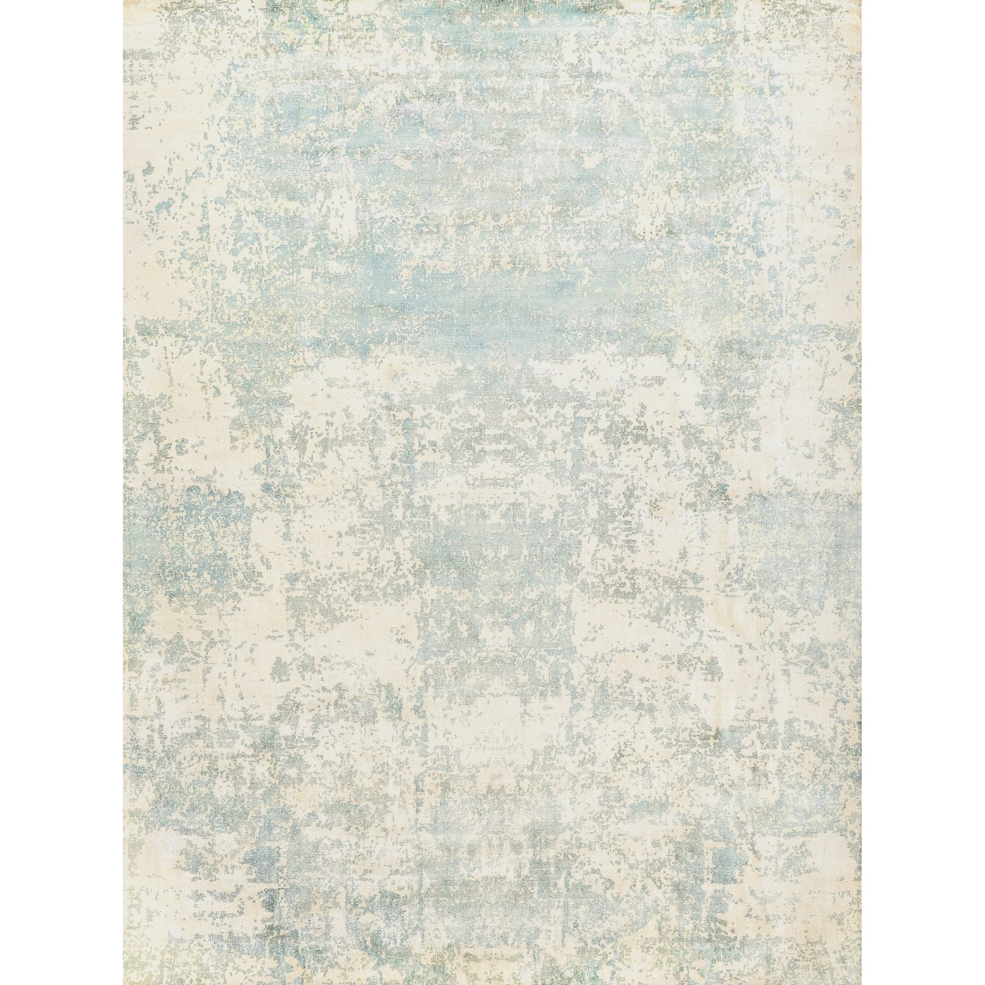 Cassina 2538 Rug by Exquisite Rugs in ivory, light blue. Made from bamboo silk in a unique style.