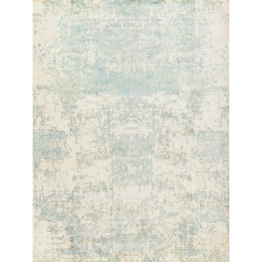 Cassina 2538 Rug by Exquisite Rugs in ivory, light blue. Made from bamboo silk in a unique style.