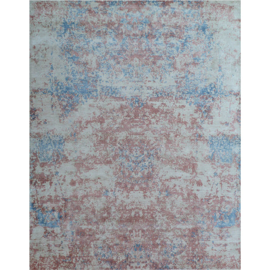 Cassina 2539 Rug by Exquisite Rugs in blue, pink. Made from bamboo silk in a unique style.