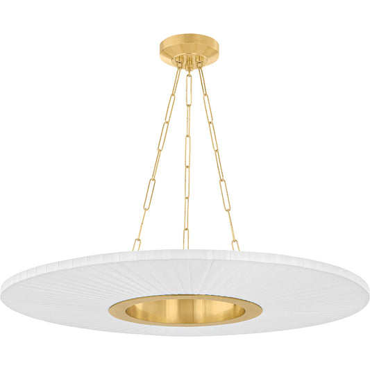 Prattsburgh Chandelier by Hudson Valley in aged brass. Made from steel in a unique style.