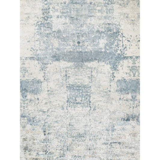 Roset Rug by Exquisite Rugs in blue, ivory. Made from bamboo silk in a unique style.