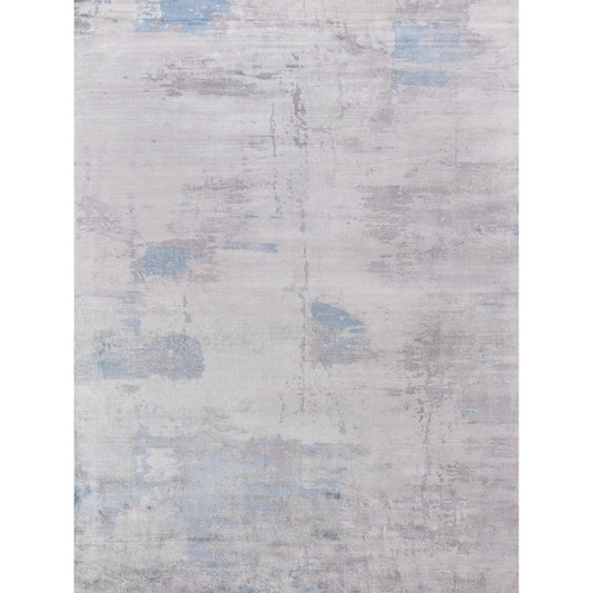 Cassina 2541 Rug by Exquisite Rugs in gray, blue. Made from bamboo silk in a unique style.