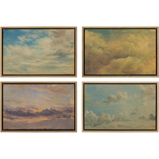 Cloud Study by John Constable (Set of 4) by Four Hands. Made from raw canvas in a unique style.