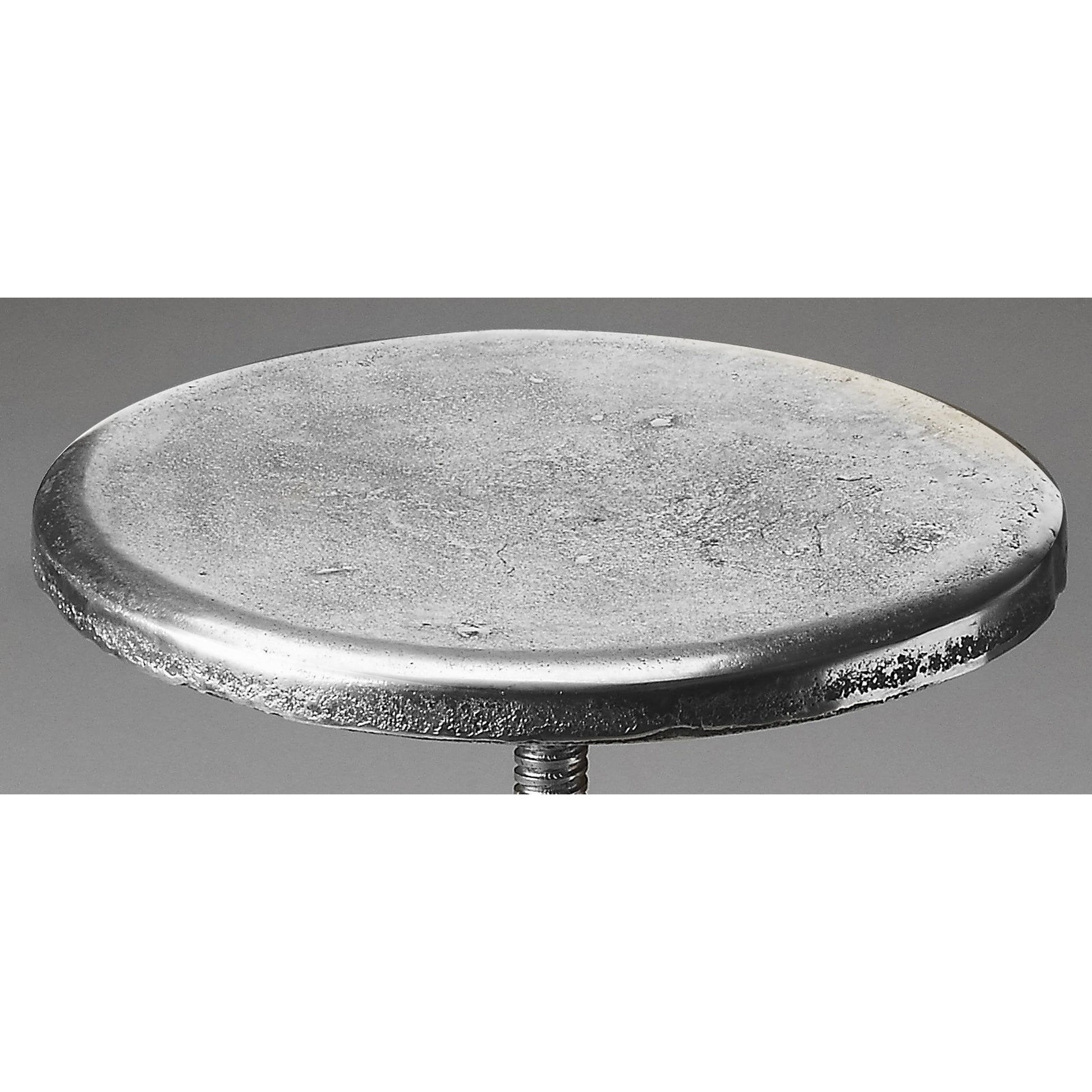Parnell Adjustable Swivel Iron Bar Stool by Butler Specialty Company in silver and metalworks. Made from iron, steel in a modern style.