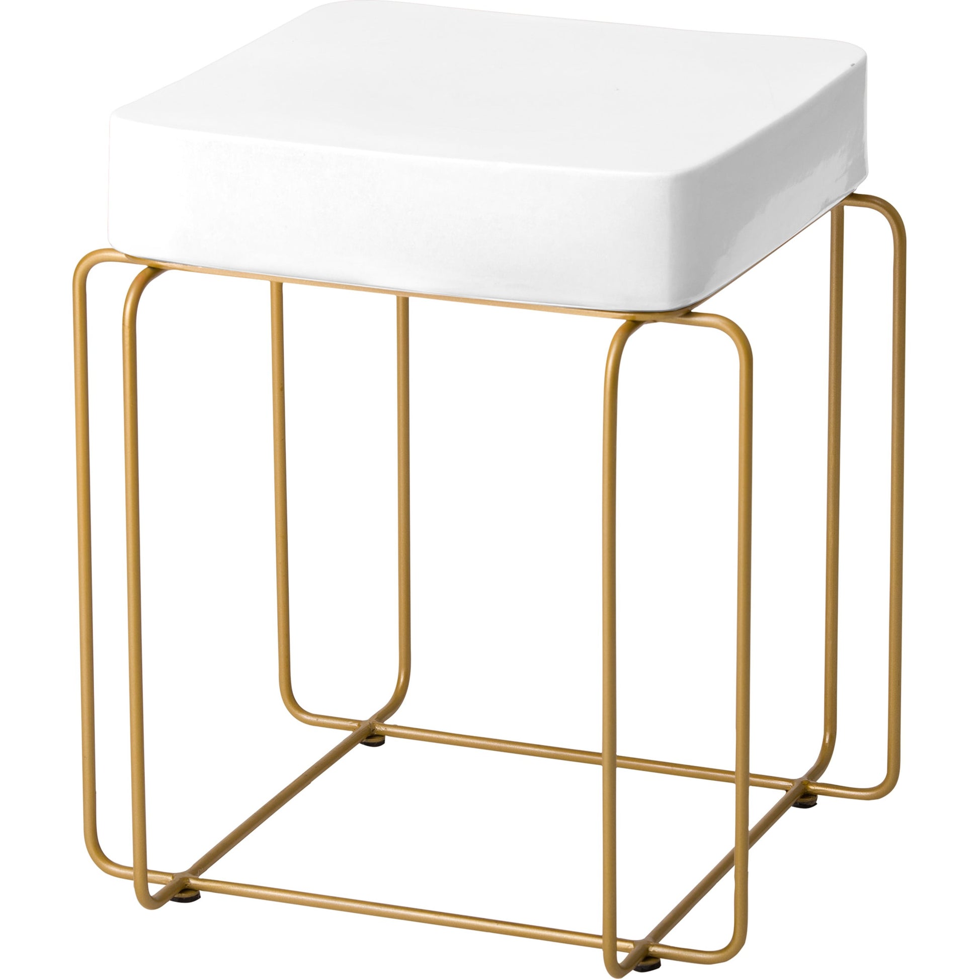 Charm Stool/Table by Emissary USA in black, coral. Made from unique in a modern style.