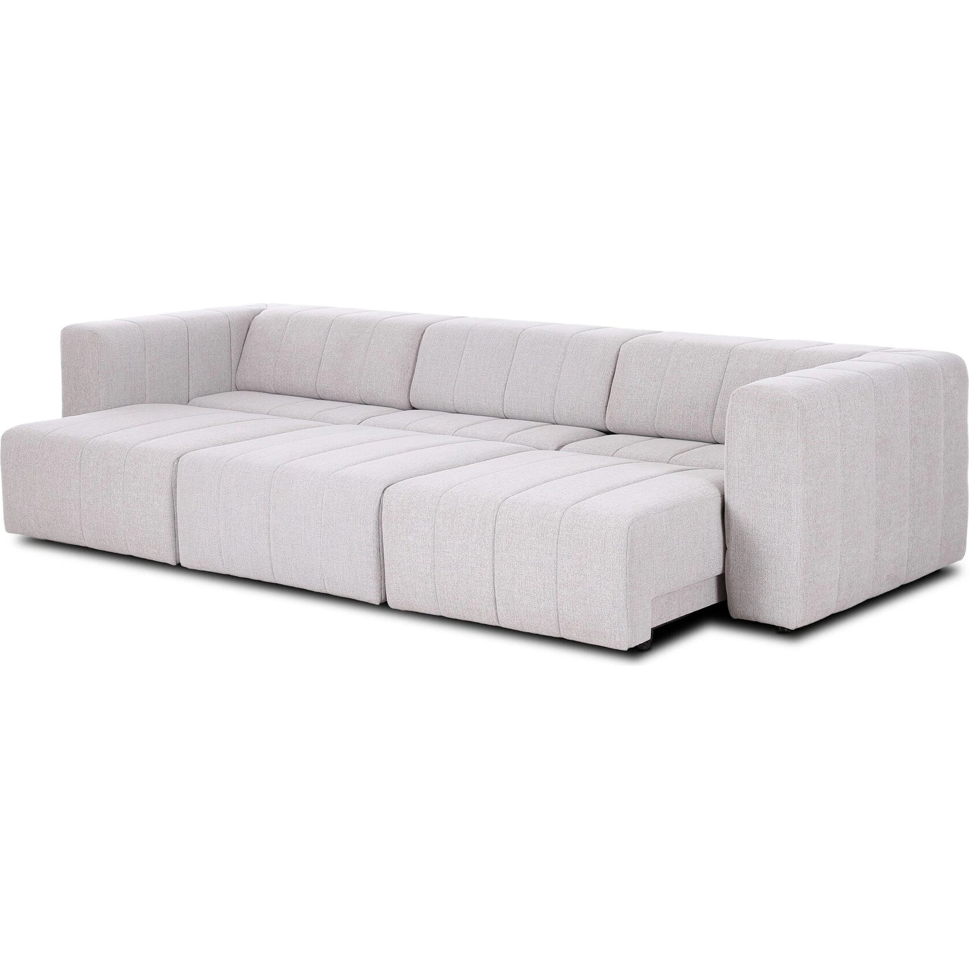 Langham Power Recliner 3Pc Sectional by Four Hands in napa sandstone. Made from 100% polyester in a unique style.