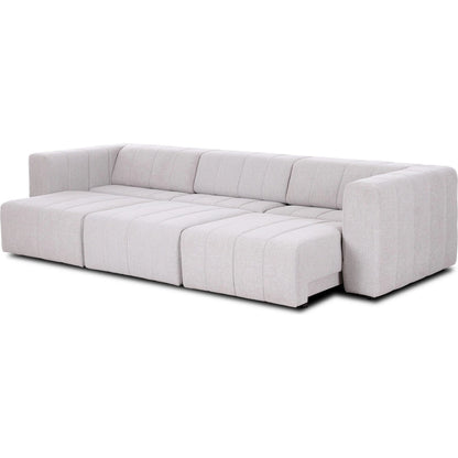 Langham Power Recliner 3Pc Sectional by Four Hands in napa sandstone. Made from 100% polyester in a unique style.