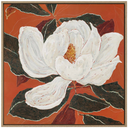 Red Magnolia by Laurel-Dawn Latshaw by Four Hands. Made from matte canvas in a unique style.