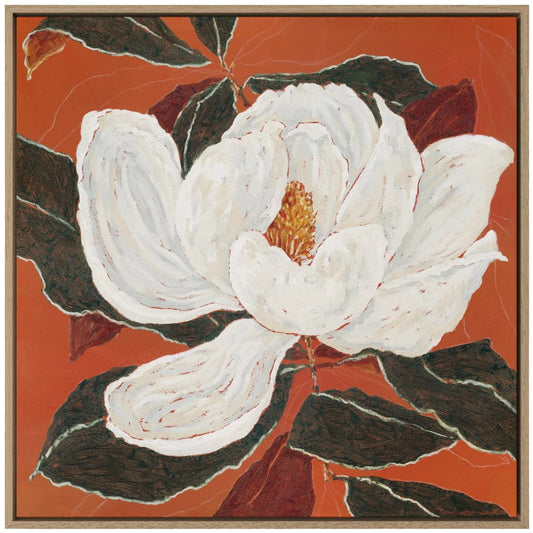 Red Magnolia by Laurel-Dawn Latshaw by Four Hands. Made from matte canvas in a unique style.