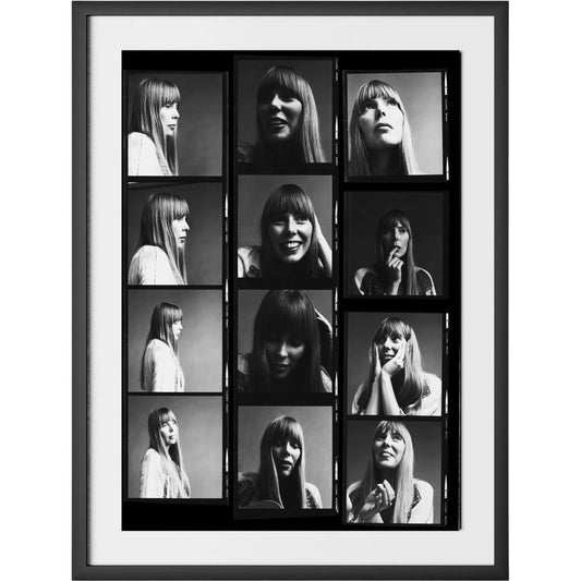 001 SI-2541936,SI-2541939,SI-2541942 | Primary Silo | Joni Mitchell Contact Sheet by Getty Images by Four Hands. Made from photo paper in a unique style.