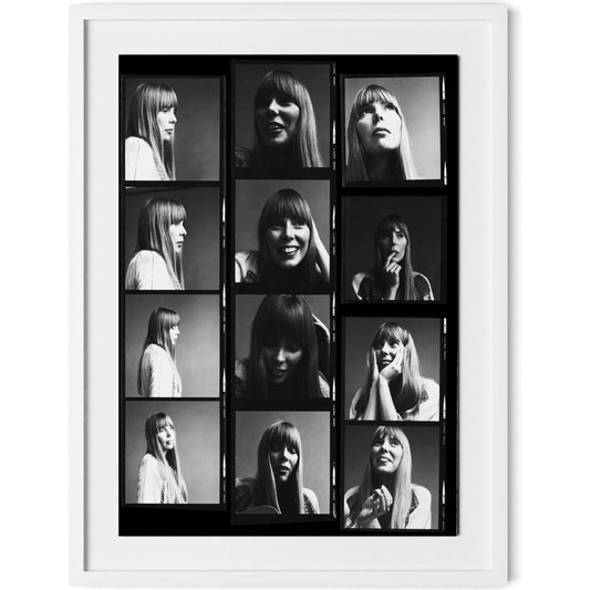 Joni Mitchell Contact Sheet by Getty Images by Four Hands. Made from photo paper in a unique style.