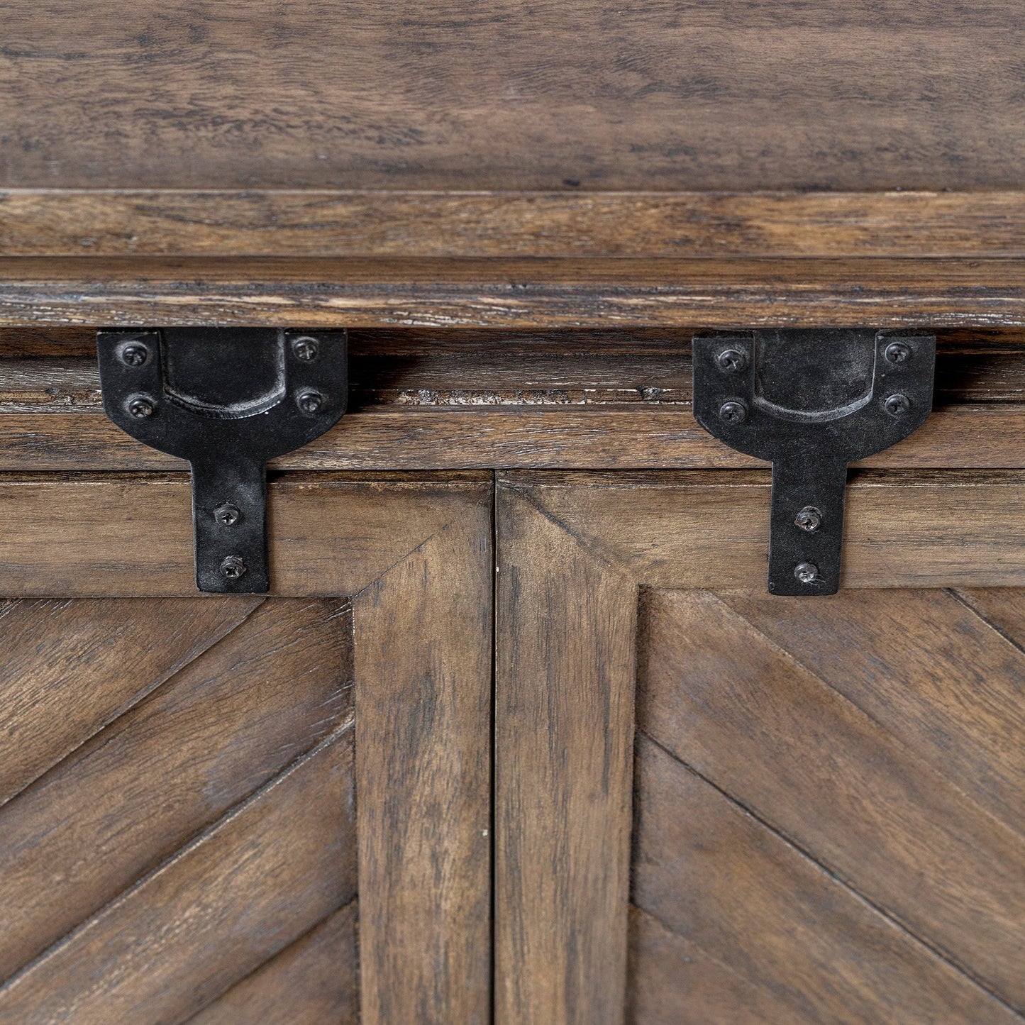 009 SR-766761 | Additional Silo | Primalia Barn Door Media Console by Uttermost. Made from mdf carb phase 2 with javawood, mdf in a rustic style.