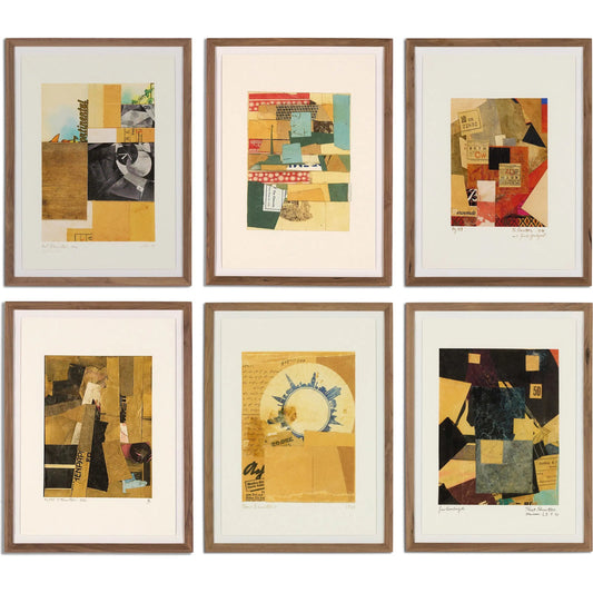 Continental Ephemera by Kurt Schwitters (Set of 6) by Four Hands. Made from textured fine art paper in a unique style.
