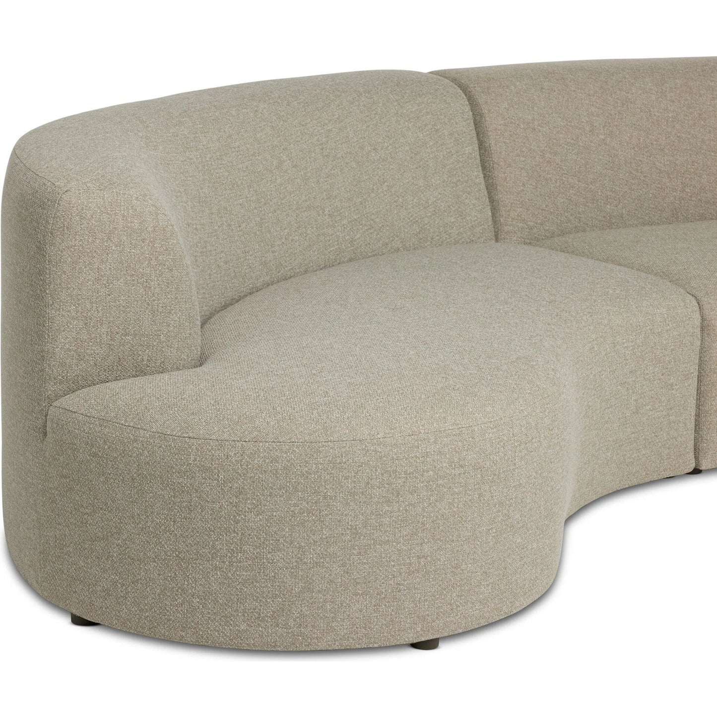 006 SI-2635237 | Closeup | Opal Outdoor 3-Piece Sectional by Four Hands in hayes smoke. Made from 100% olefin in a unique style.