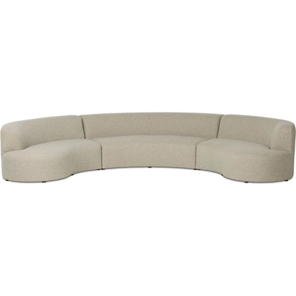 Opal Outdoor 3-Piece Sectional by Four Hands in hayes smoke. Made from 100% olefin in a unique style.