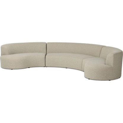 Opal Outdoor 3-Piece Sectional by Four Hands in hayes smoke. Made from 100% olefin in a unique style.