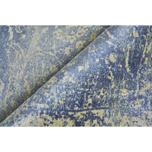 Cassina Rug - Denim, Gold by Exquisite Rugs in denim/gold. Made from unique in a unique style.