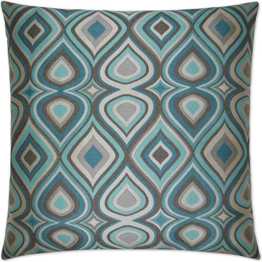 Doyle Pillow by DV Kap Home in aqua. Made from 100% polyester in a unique style.