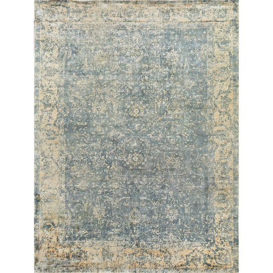 Cassina Rug - Silver, Ivory by Exquisite Rugs in silver/ivory. Made from ivory in a unique style.