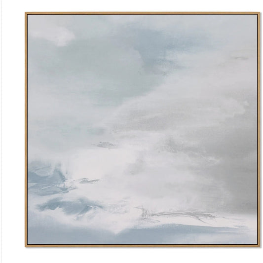 Quiraing by Four Hands. Made from vertical grain white oak floater, gloss white chromaluxe in a unique style.