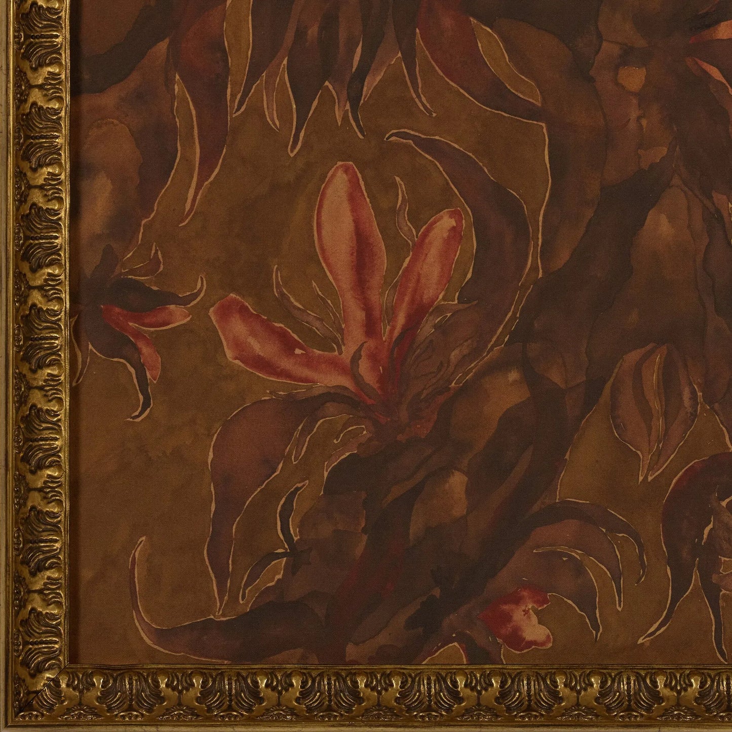 004 SI-2628490,SI-2628491,SI-2628492,SI-2628493 | Closeup | What's Mine Is Yours by Molly Franken by Four Hands. Made from gilded antique gold, raw canvas in a unique style.