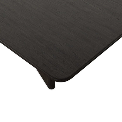 Nadine Dining Table by Four Hands in smoked black oak veneer, smoked black alder solid. Made from thick oak veneer, solid alder in a unique style.