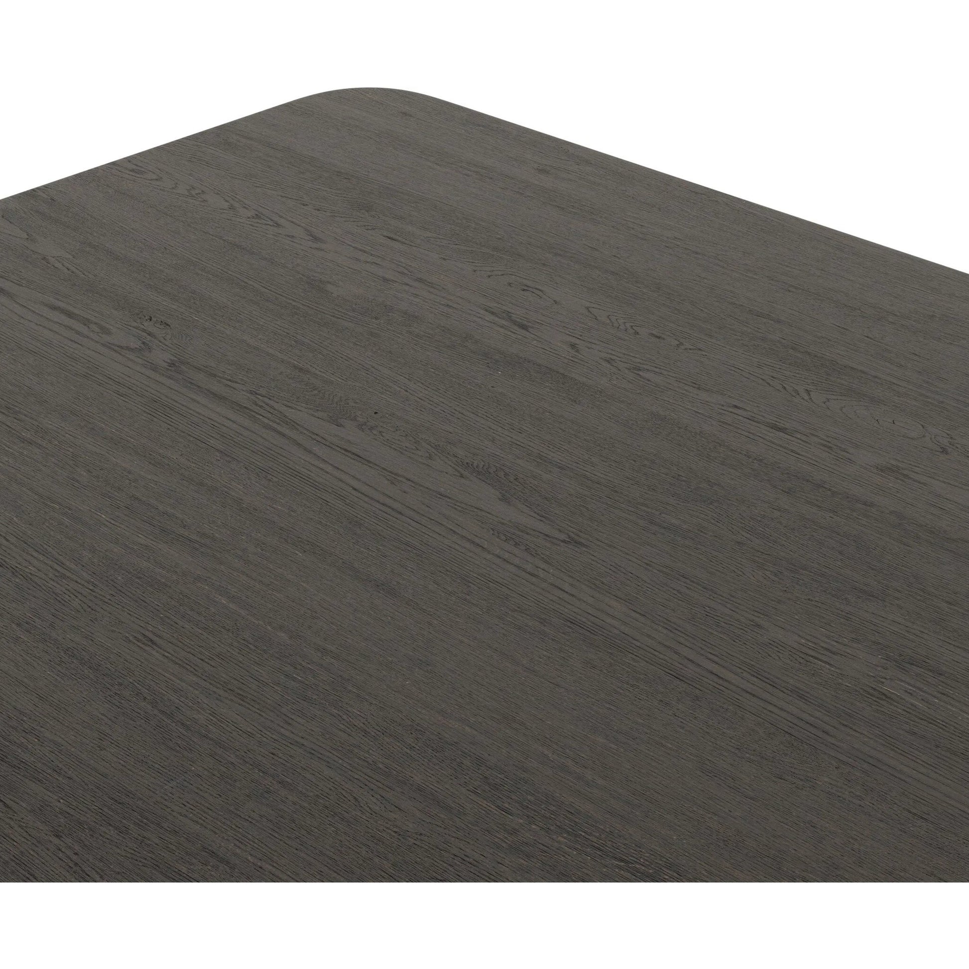 Nadine Dining Table by Four Hands in smoked black oak veneer, smoked black alder solid. Made from thick oak veneer, solid alder in a unique style.