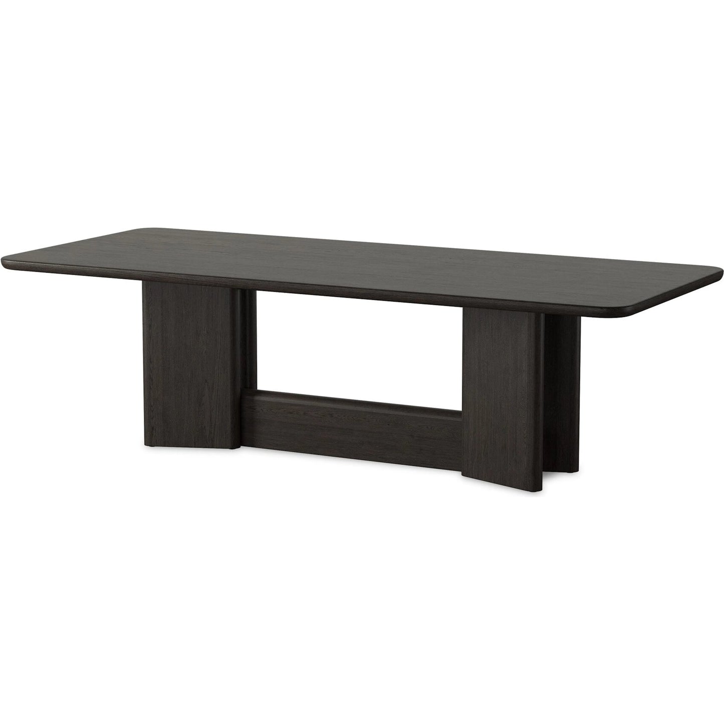 008 SI-2635232 | Primary Silo | Nadine Dining Table by Four Hands in smoked black oak veneer, smoked black alder solid. Made from thick oak veneer, solid alder in a unique style.