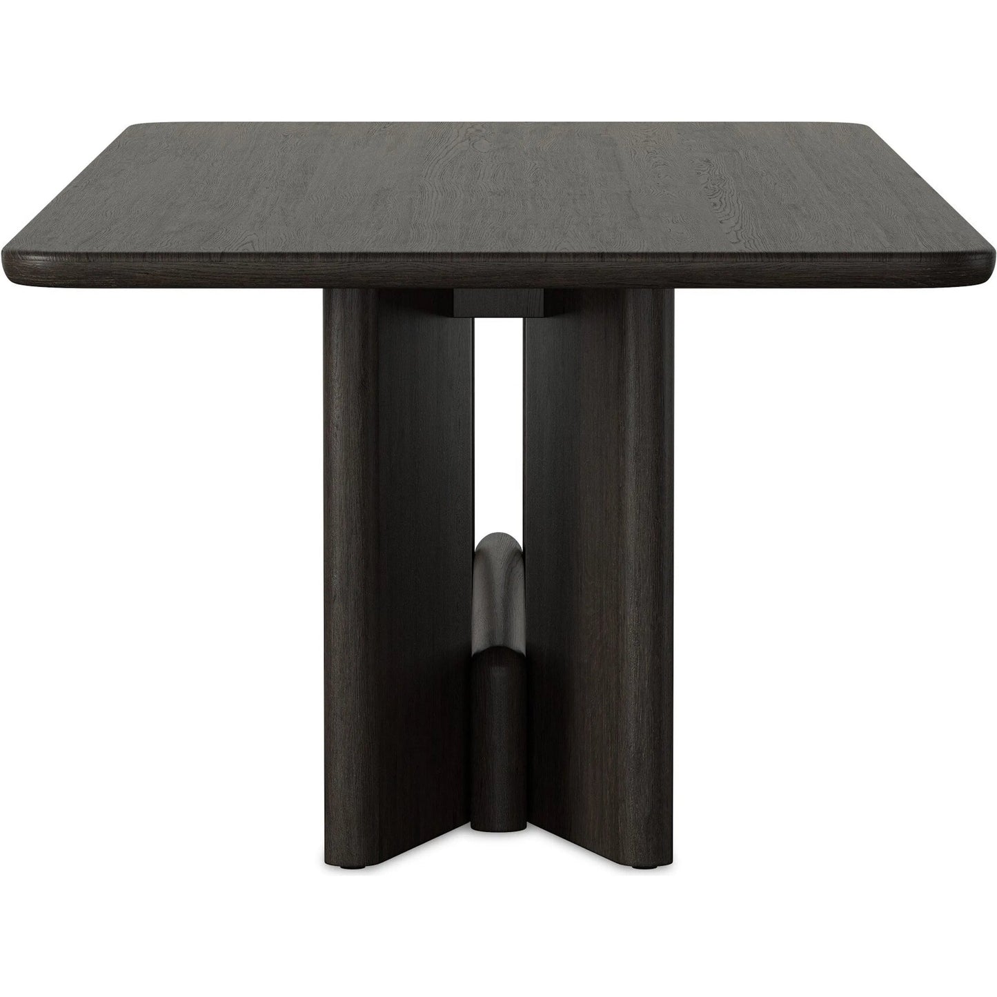 001 SI-2635232 | Additional Silo | Nadine Dining Table by Four Hands in smoked black oak veneer, smoked black alder solid. Made from thick oak veneer, solid alder in a unique style.