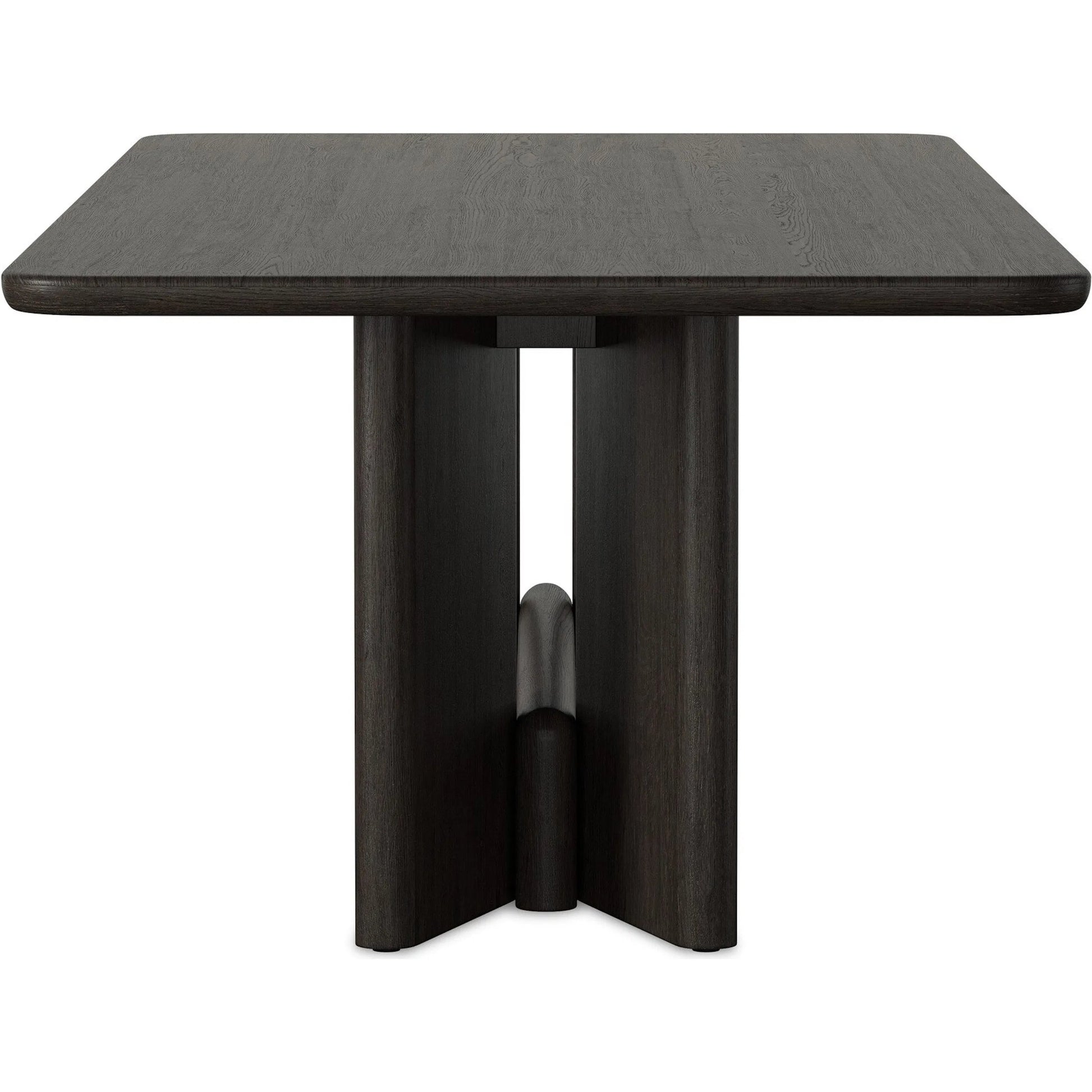 Nadine Dining Table by Four Hands in smoked black oak veneer, smoked black alder solid. Made from thick oak veneer, solid alder in a unique style.