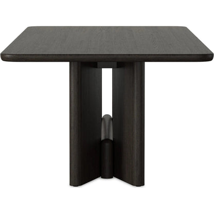 Nadine Dining Table by Four Hands in smoked black oak veneer, smoked black alder solid. Made from thick oak veneer, solid alder in a unique style.