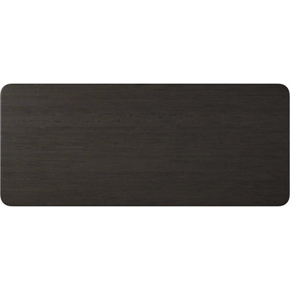 Nadine Dining Table by Four Hands in smoked black oak veneer, smoked black alder solid. Made from thick oak veneer, solid alder in a unique style.