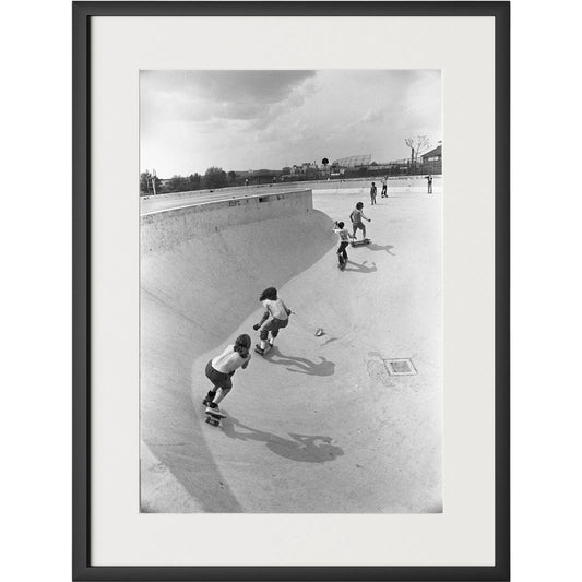 Skateboarding In A Drained Pool II by Four Hands. Made from unique in a unique style.