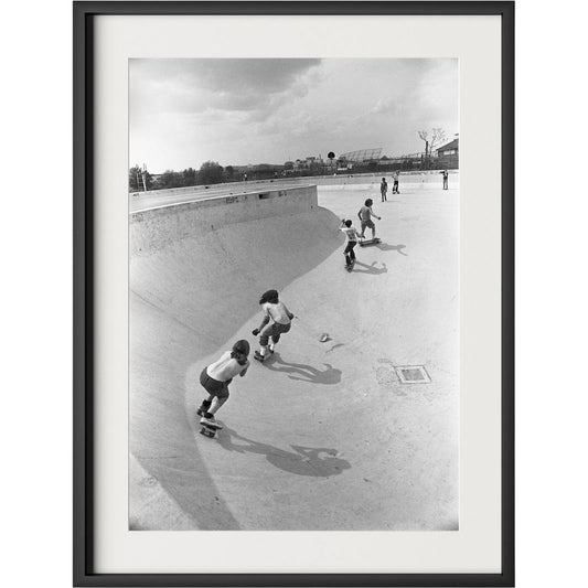 Skateboarding In A Drained Pool II by Four Hands. Made from unique in a unique style.